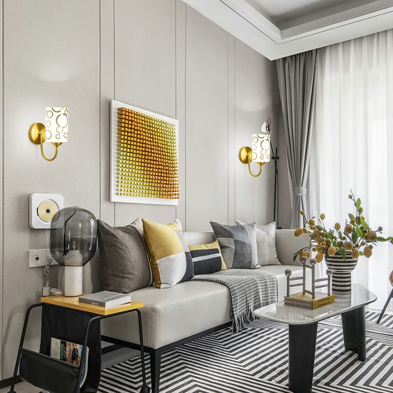 Lámpara de pared simple moderna E27 en acabado oro para dormitorio y pasillo 2