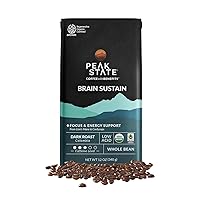 Vista 14 de Café Peak State con Beneficios - Granos Orgánicos de Café de Setas - Tostar Oscuro Adaptógeno STRESS LESS con Reishi y Chaga - Libre de Moho, Libre