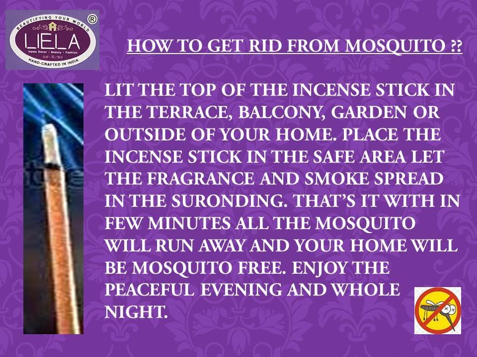 Image of LIELA- Mosquito Repllent Incense Sticks 30 Sticks 10 inch in Natural Fragrance Citronella & Lemon Grass 15 Sticks Each -Set of 2. for Garden and Outdoor Machar Bhagoo for Peaceful Sleep 6 hour burning