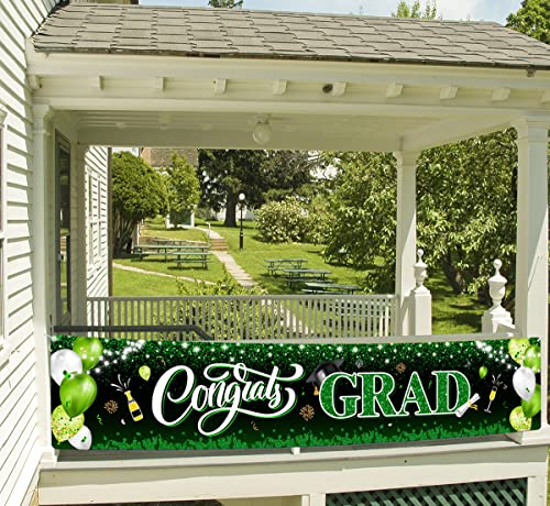 Image of 2026 Graduation Decorations-Congrats Grad Yard Sign Banner Decoration for Class of 2026 Graduation Party Supplies(Green and Black)