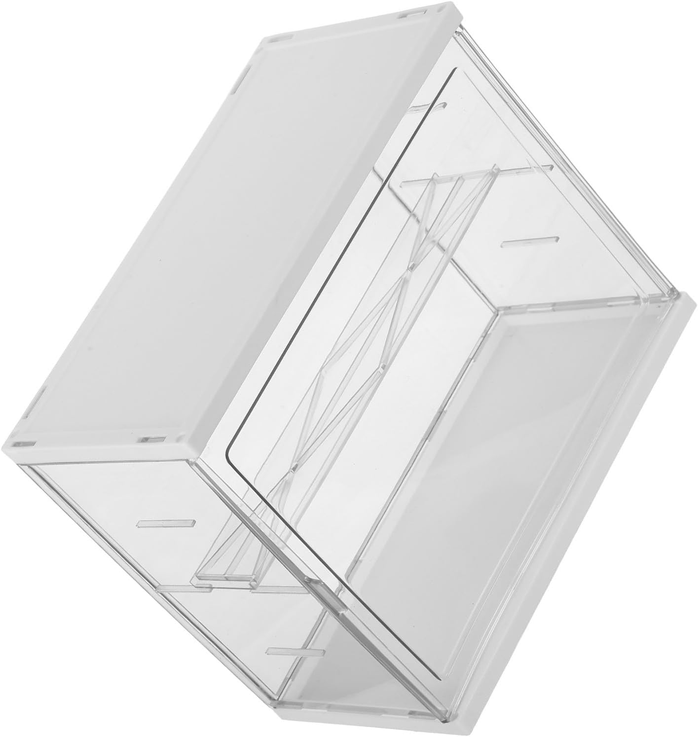 Acrylic Figure Display Box 2-Tier Adjustable Shelf for Mini Figures