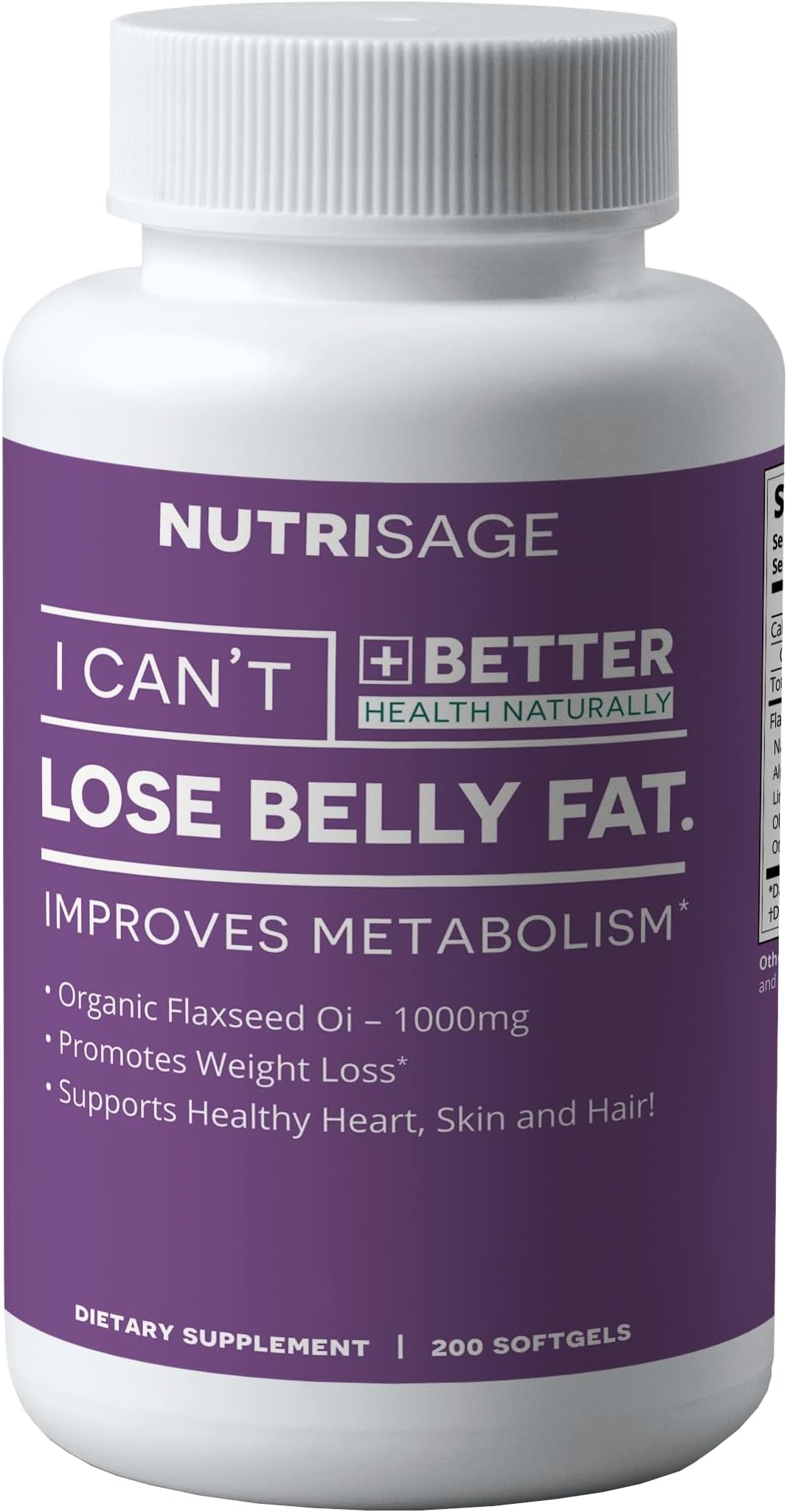 Organic Flaxseed Oil Softgels - Flaxseed Oil Capsules 1000mg. Flax Seed Oil. Excellent Source of Omega 3 6 9 for Healthy Heart, Skin and Hair