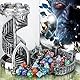 Polyedrische Würfel, Coyeekn 7 x 7 Sets (49 PCS) Polyeder Glitzer würfel für Dungeons & Dragons RPG MTG DND Tischspiel Würfel D4 D8 D10 D12 D20