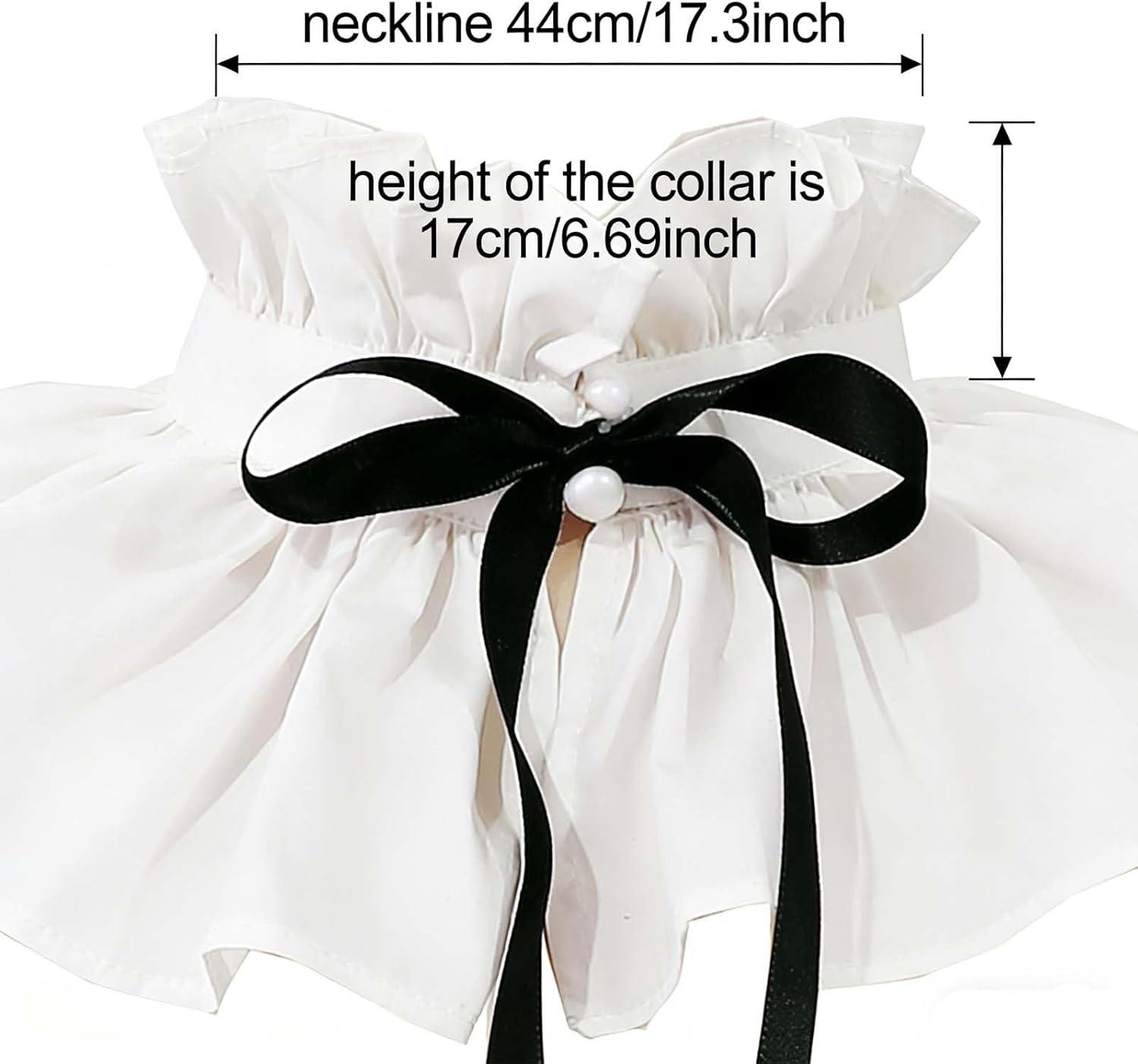 Women's Vintage Ruffled Detachable Collar - Victorian Costume - Image 5