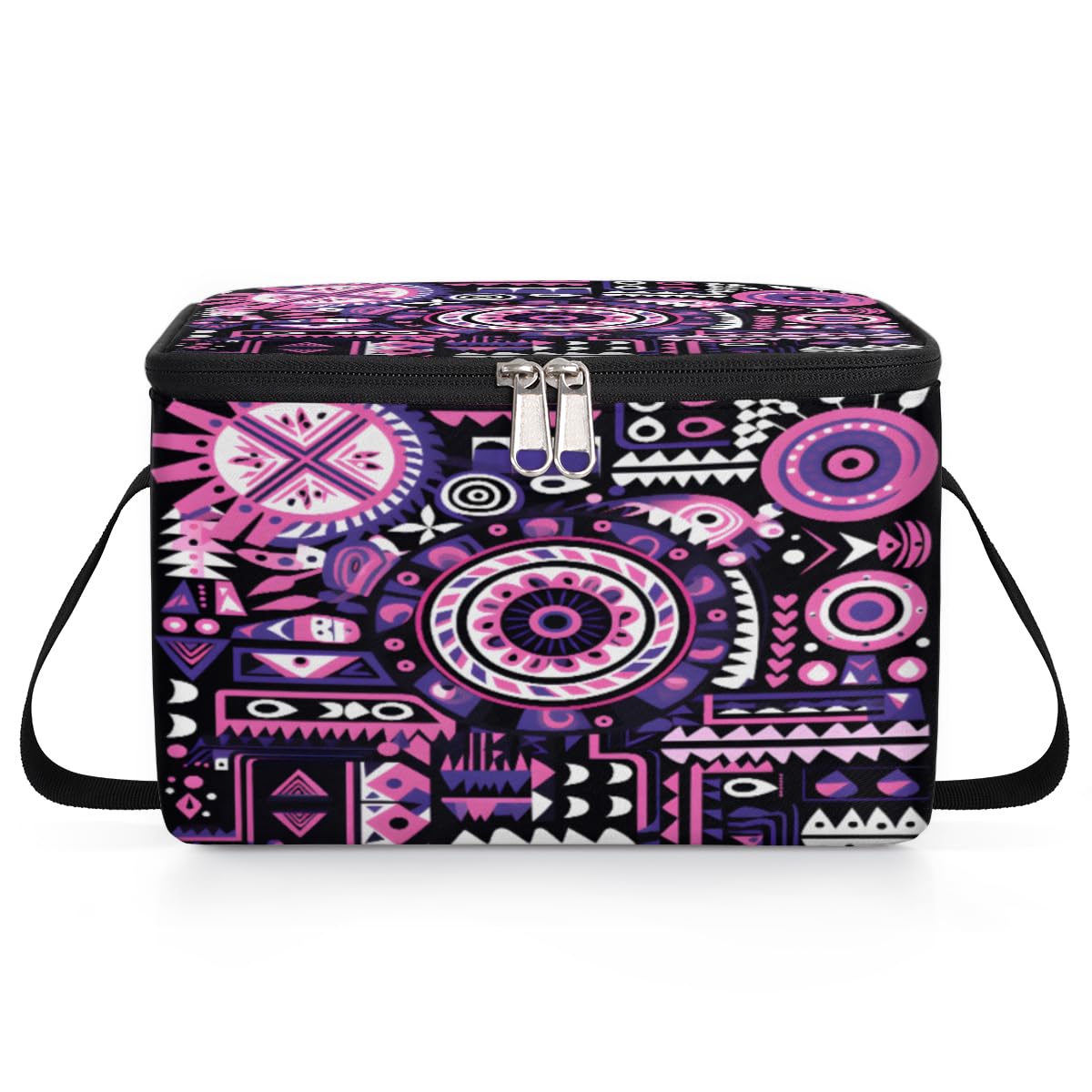 Abstract Color Pattern Lunch Bags for Women Men 9 Cans, Hot & Cold Food Delivery Bag Insulated Grocery Bag Insulated Lunch Box Texture Cooler Bag for Office Work Picnic Beach