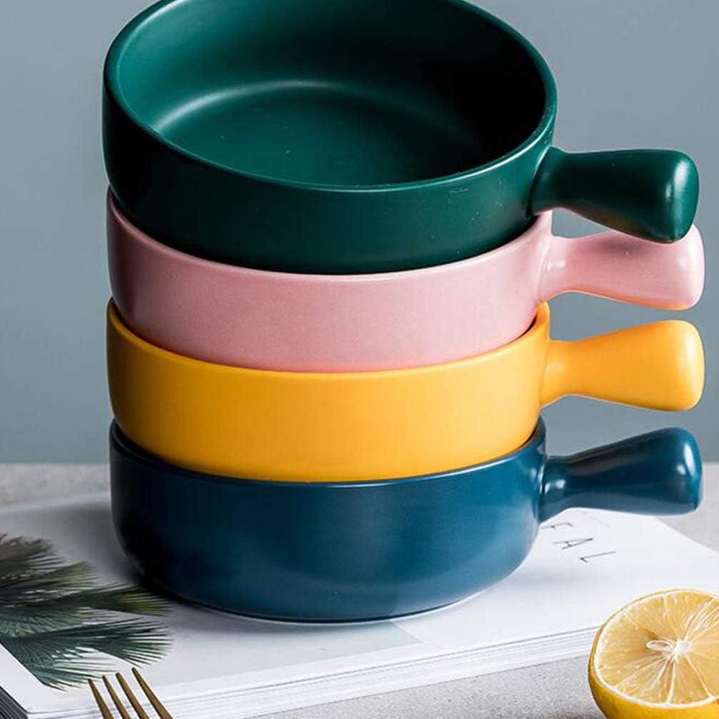 2 Pcs Bread Baking Tray Baking Plate Milk Boiling Pot Cake Bowl Broiler Safe Bowl Griddle pan Chocolate Pot Fruit Dish Color Salad Plate Steak Decorate Baby