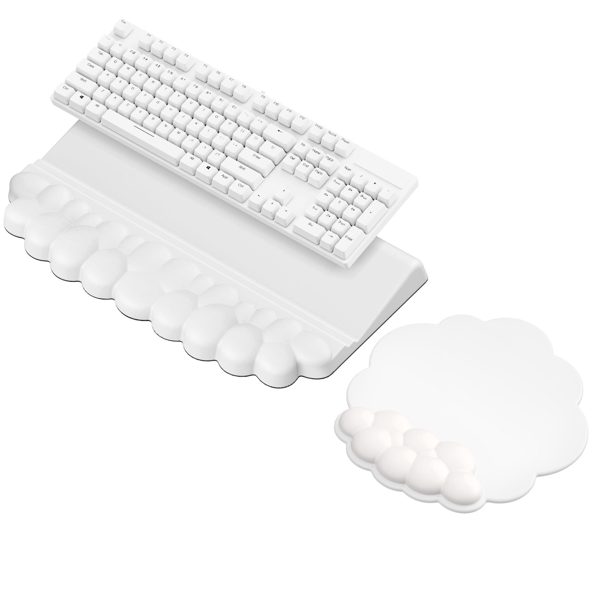 Cloud Wrist Rest for Keyboard and Mouse for Desktop PU Leather Cloud Computer Keyboard Stand with Mouse Pad