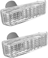 Vista 2 de Riloer Cubiertas de luz de señal de giro ABS, carcasa de lámpara de repetidor de luz de señal de marcador lateral sin bombilla, compatible