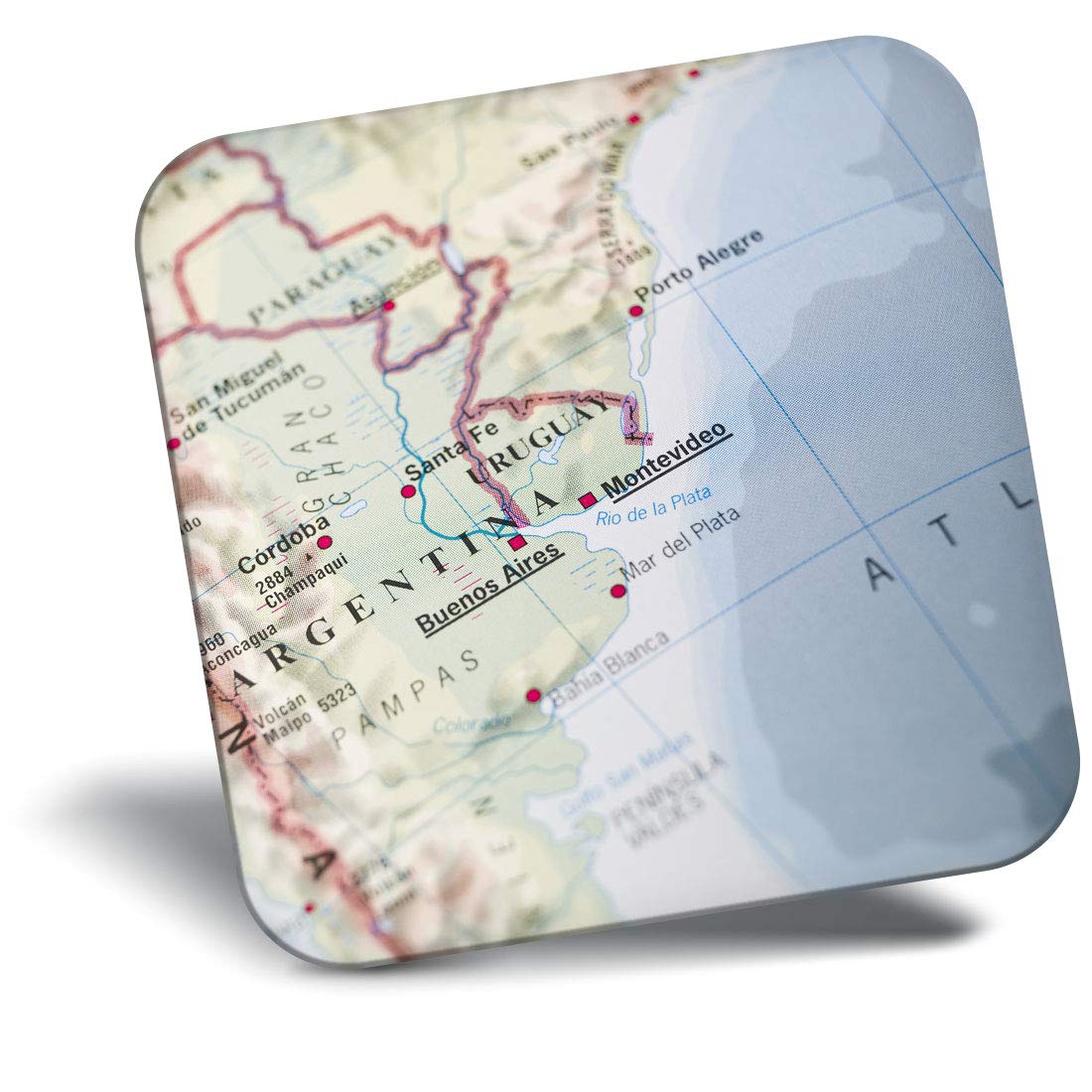 Destination Vinyl ltd Fridge Magnet - Uruguay Argentina Map 3656