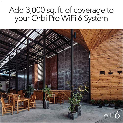 Image of NETGEAR Orbi Pro WiFi 6 Tri-Band Mesh Add-on Satellite for Business or Home with 6Gbps Speed (SXS80) | Coverage up to 3,000 sq. ft. | Requires Orbi Pro WiFi 6 Router (Renewed)