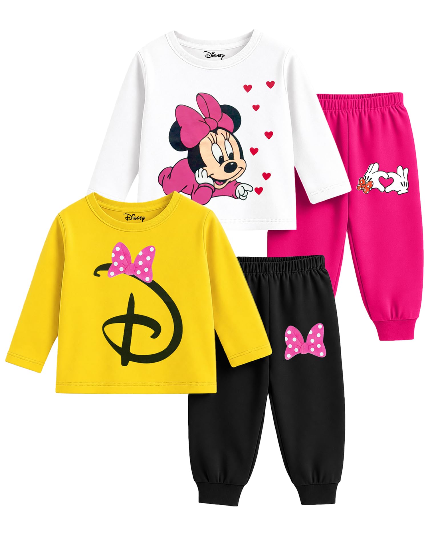 kuchipoo © Disney Baby Girl Regular Fit Cotton T-Shirts and Pyjamas Set-picture-37