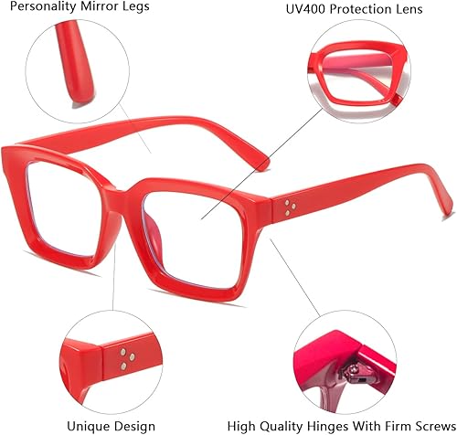 Miniatura 2 de Lentes de bloqueo de luz azul, para lectura en computadora, juegos, televisión, teléfonos, gafas para mujeres y hombres, marco cuadrado grueso 2105