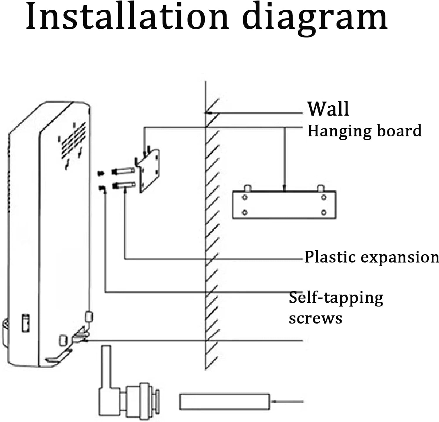 Wall Mounted Mains Fed Unit Water Dispenser, 2200W Hot and Cold Water Dispenser, Quantitative Water Intake