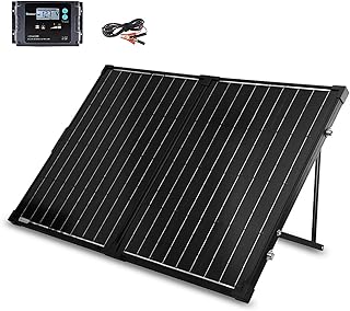 Renogy 200 Watt 12 Volt Portable Solar Panel with Waterproof 20A Charger Controller, Foldable 100W Solar Panel Suitcase with Adjustable Kickstand, Solar Charger for Power Station RV Camping Off Grid