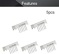 Vista 4 de Othmro 5pcs ánodo común pantalla LED tubo digital 3 bits 7 segmento negro 11pin con una buena salida de luz uniforme