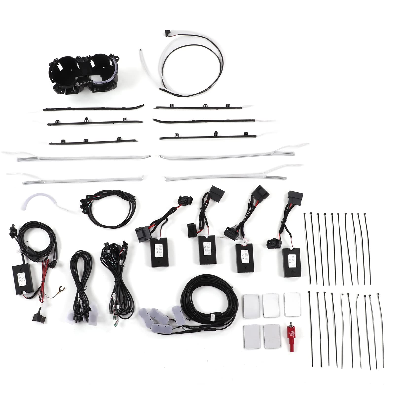 Luz Multicolor para Automóvil con Kits de Iluminación Ambiental de 32 Colores para Reemplazo de Controlador MMI para /S4/RS4 B9 Pre-Facelift 2017-2019, Molduras de Puertas