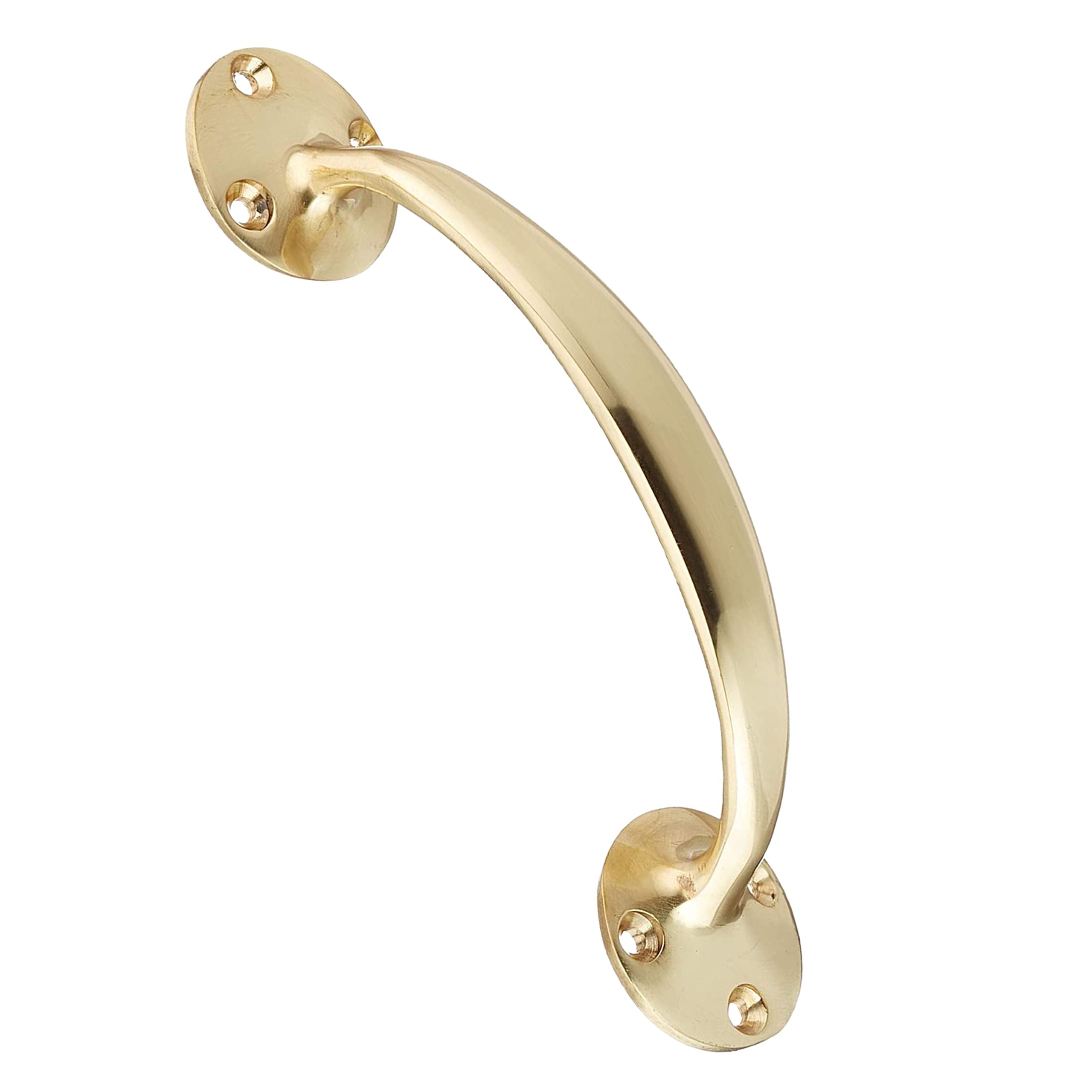 Sul Gold Victorian Bow Shaped Cupboard Cabinet Door Handle With Screw For Furniture Drawer Pulls Cupboards, 150Mm (6 Inch), Polished Brass Brass Bow Handle 1Pk