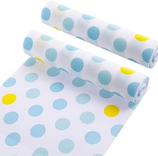 MA Lvjkes Fodera per Scaffale, Tappetino Frigorifero, 2 Rotoli Tappetino per Cassetti, Tappetino Antiscivolo Impermeabile per Stampa a Punti per Frigo Scaffali Armadietti Cucina Scrivanie 30x500 cm