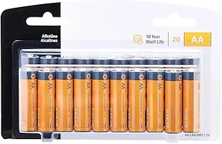 AA 1.5V 単3形, 1セット20個 乾電池保存期限10年 液漏れ防止 アルカリ 大容量 長持ち 高性能 液漏れ防止 リモコン・時計・おもちゃ用 (単3形, 1セット20個)