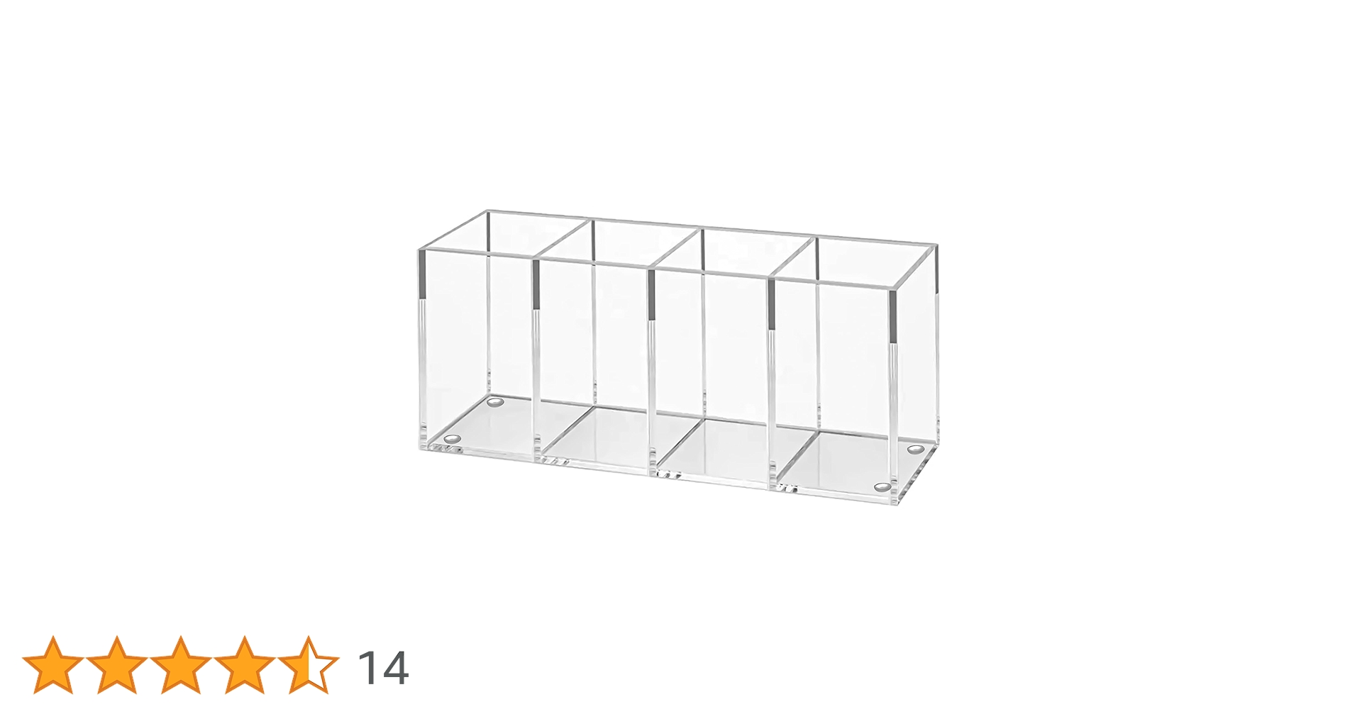 Amazon.co.jp: ペンスタンド ペン入れ ペン立て アクリル 4格 仕切り