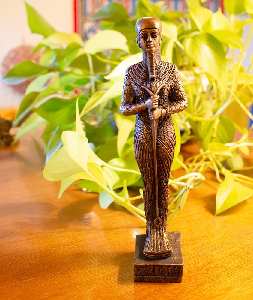 Egyptian God Ptah Statue - 9.5 inches Tall - Ancient Egypt Deity - Bronze Finish - Made in Egypt