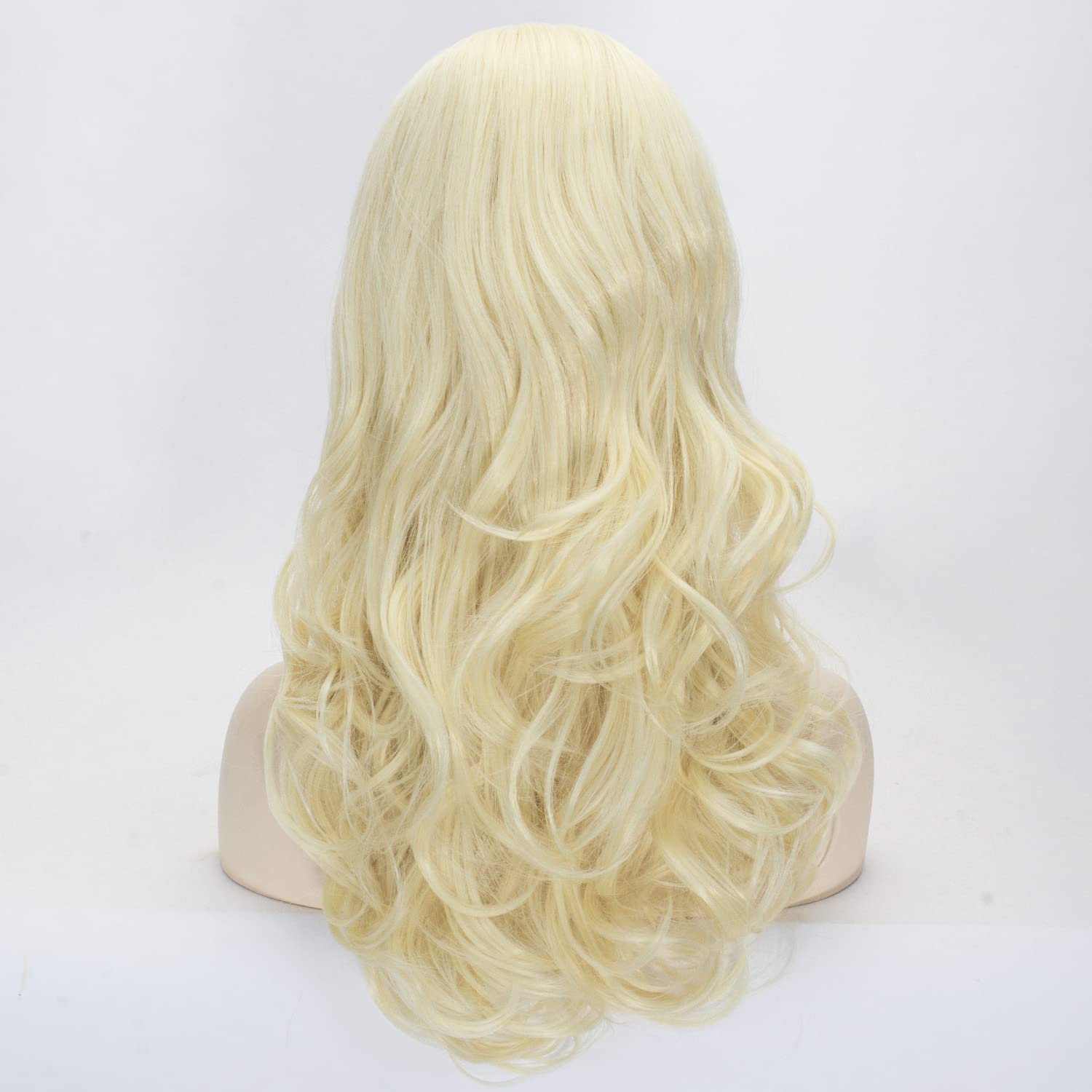 Beehive Wig Blonde Women 60s Vintage Long Curly Bouffant Updo Victorian Fembot Wig 50s 70s Costume Married Housewife Heat Resistant Synthetic Hair Wigs for Halloween Party + Wig Cap