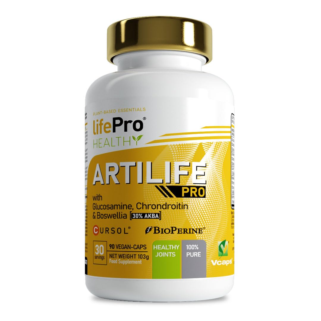 Life Pro Artilife pro Glucosamina 90 Vcaps | Mejora el Rendimiento Articular | Con Glucosamina, Condroitina y Boswellia