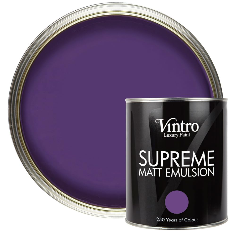 Vintro Paint Royal Purple Matt Emulsion Interior Paint - 1L