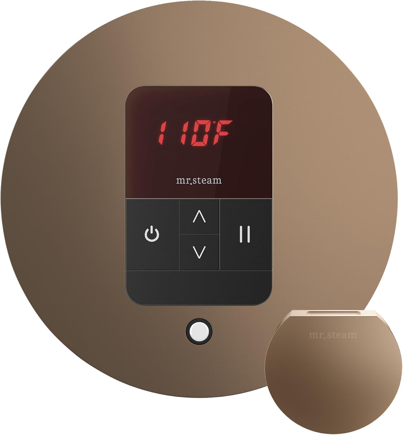 Mr Steam Basic Butler Steam Shower Ctrl Pkg w/Round iTempo Control and Steamhead in Polished Chrome