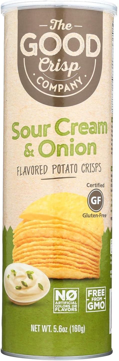 Potato Chips, Srcrm/Onion, Pack of 8, Size 5.6 OZ, (Gluten Free)