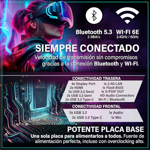 Greed® MK5 Pro - Gaming PC - Intel Core i9-12900KF + Nvidia Geforce RTX 5080 16GB - Ordinateur RGB Rapide + 4K & Raytracing Computer - 5,2 GHz - 32 GB DDR5 RAM - 2TB SSD - WLAN + Win 11 - imagen 6