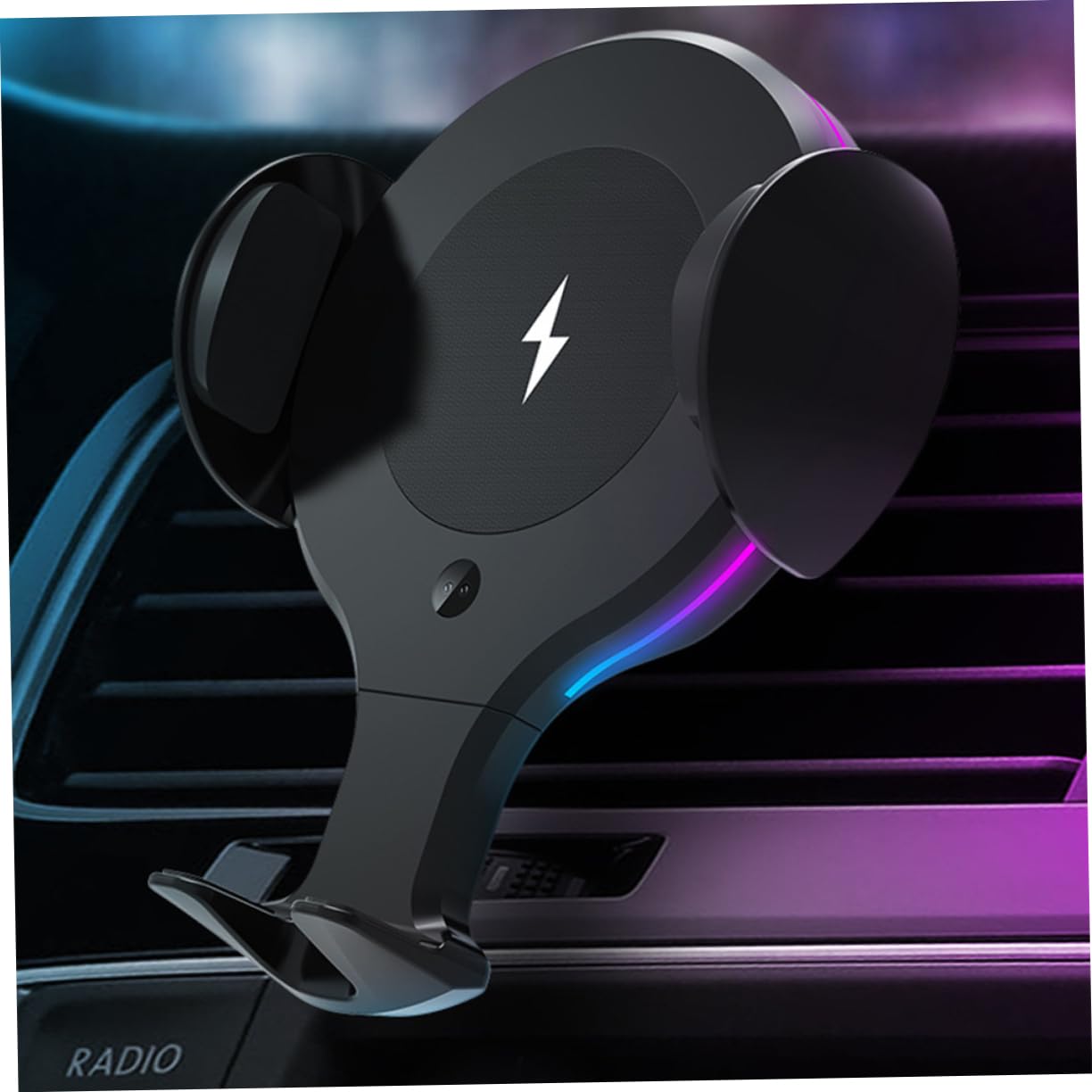 per Smartphone Auto con Caricatore Wireless Rgb per e Base Compatibile con Telefoni Protezione Sicura e Automatica