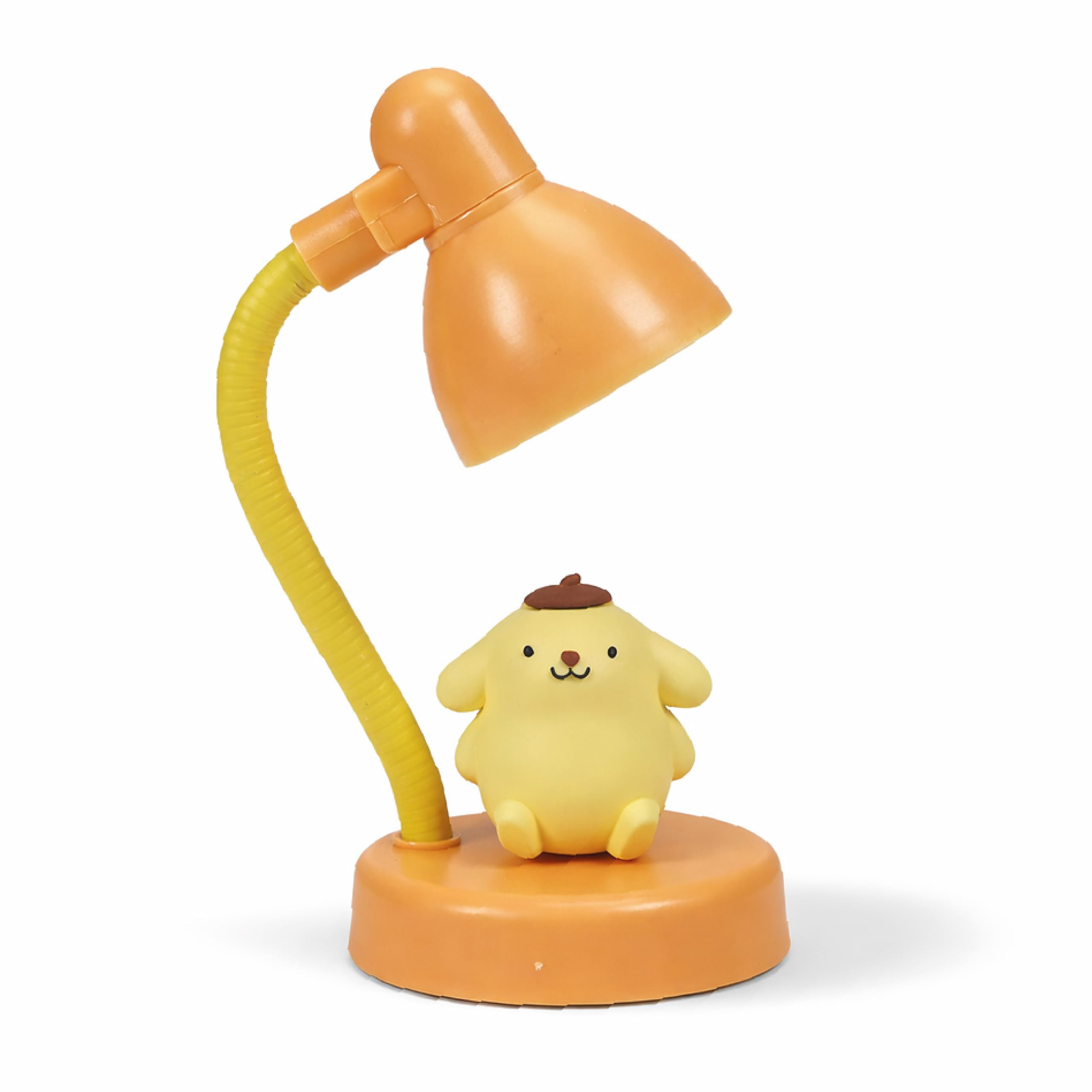 Pompompurin Mini Lamp – Kawaii Desk Accessory with Twist Activation & Adjustable Neck – USB Rechargeable LED Room Decor – Officially Licensed Merchandise & Gift for Hello Kitty and Friends Fans