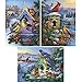 Bits and Pieces - Lot de 3 puzzles de 500 pièces pour adultes - Chaque puzzle mesure 46 cm x 61 cm - Oiseaux d'hiver enneigés par l'artiste Oleg Gavrilov