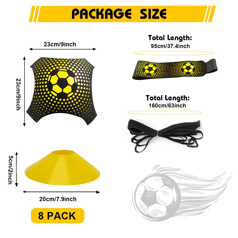 Slalomstangen-Set für Fußball, Agility-Training, inklusive Stangen, 6 Stück, Agility-Leiter, 10 Fußballkegel, Springseil für Geschwindigkeitstraining, Fußballtraining, Basketball und Fitness