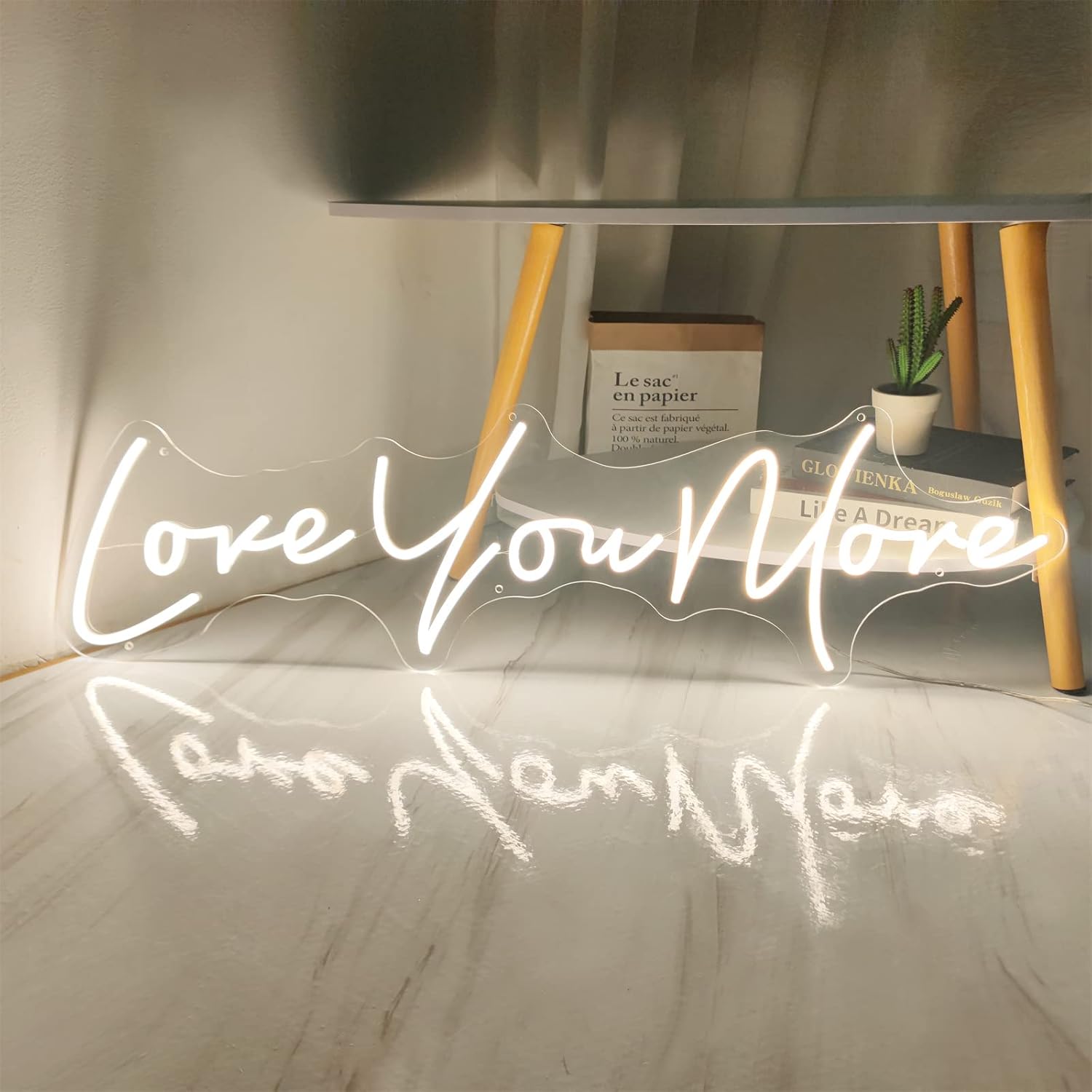 I Love You More The Most Vintage Neon Sign,Unique Gift for Wedding,Anniversary,Husband,Wife,Boyfriend,Girlfriend,Above Bed,Wall Decor,Custom,70cm,INSNEnN
