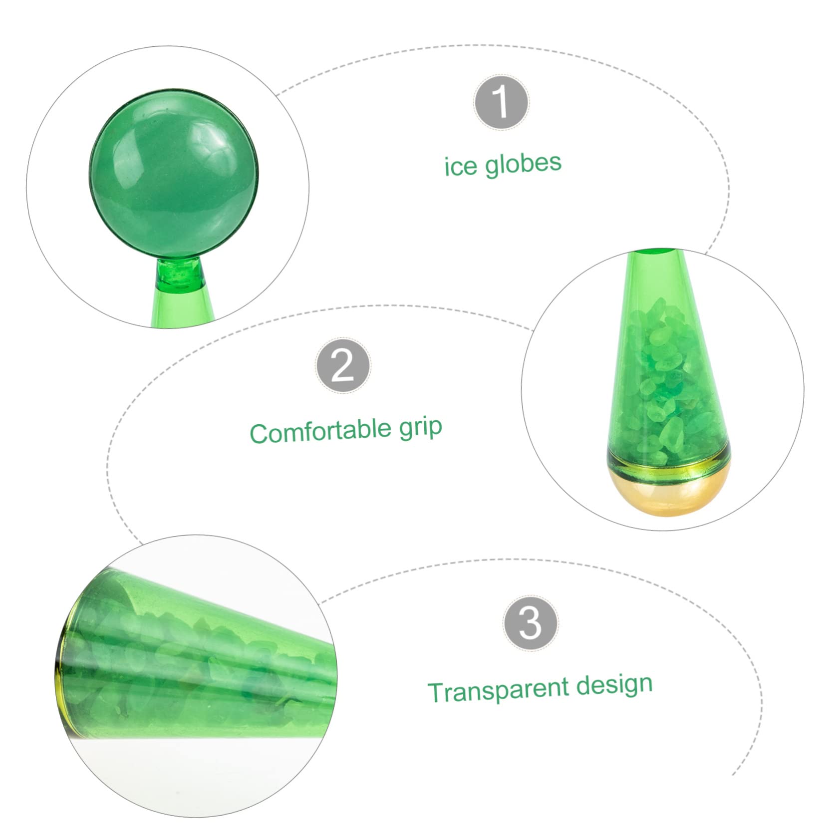 CALLARON Kühlende Jade Eisroller für Gesichtspflege Tragbar und Schmerzlindernd Eisbälle fürs Gesicht zu Hause und Reisen