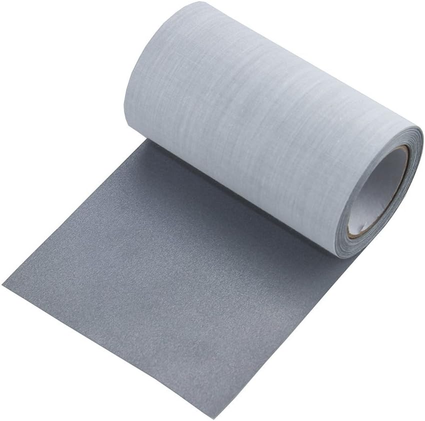 JINBING Silver Reflective Fabric Tape Safety Tape Vest Trim Strip DIY for Clothes Caps Bags Sew On Wide 100mm (4") (4" x 16ft)
