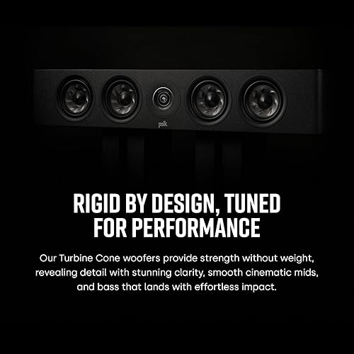 Miniatura 4 de Polk Audio Reserve Series R350 - Altavoz delgado de canal central, funciona como altavoz envolvente izquierdo/derecho de 1 pulgada y cuatro