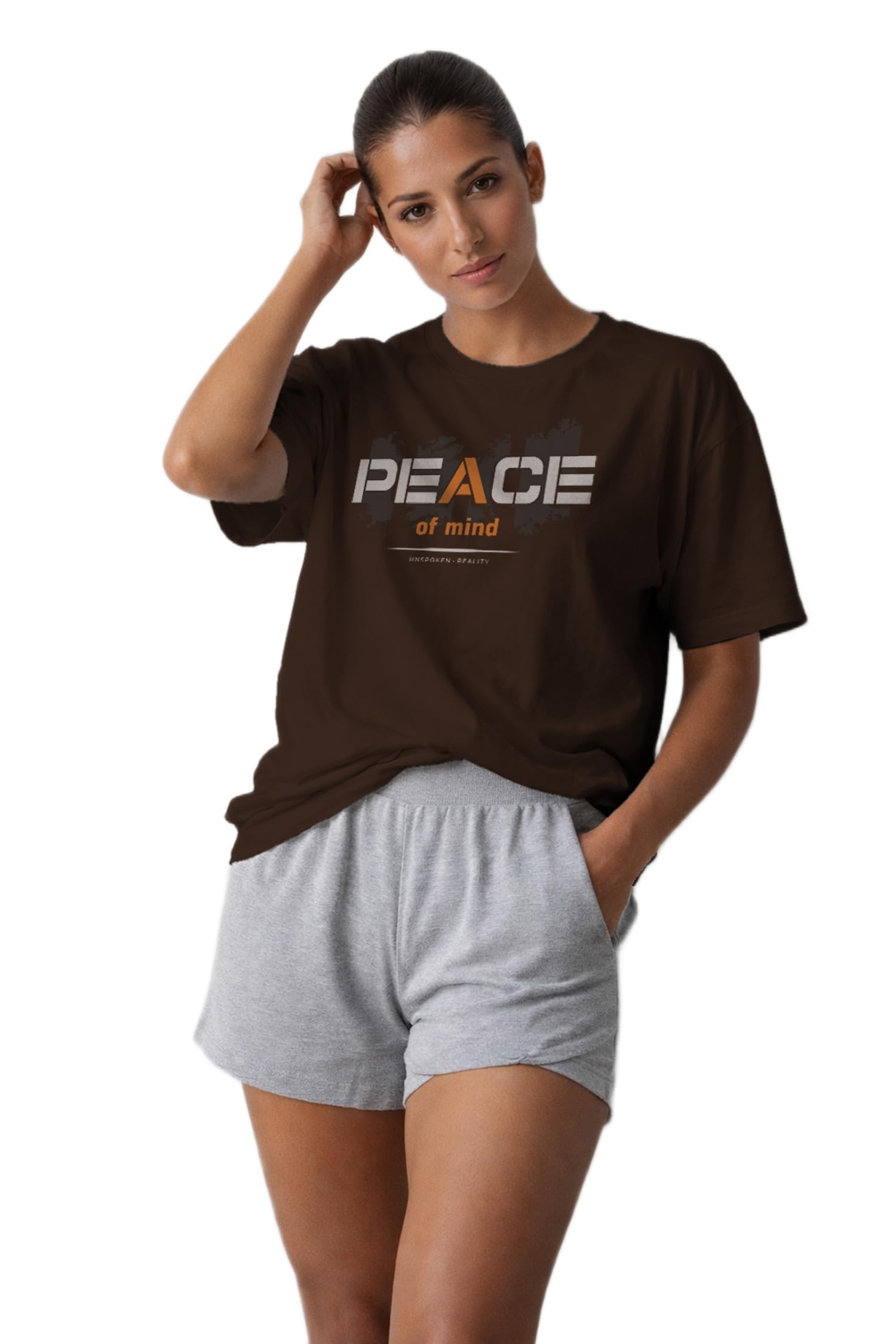 supa dupa Women's Oversized Cotton T-Shirt | Drop Shoulder Loose Fit Round Neck Graphic Printed Casual Streetwear Tee (Art. Peace)-picture-34