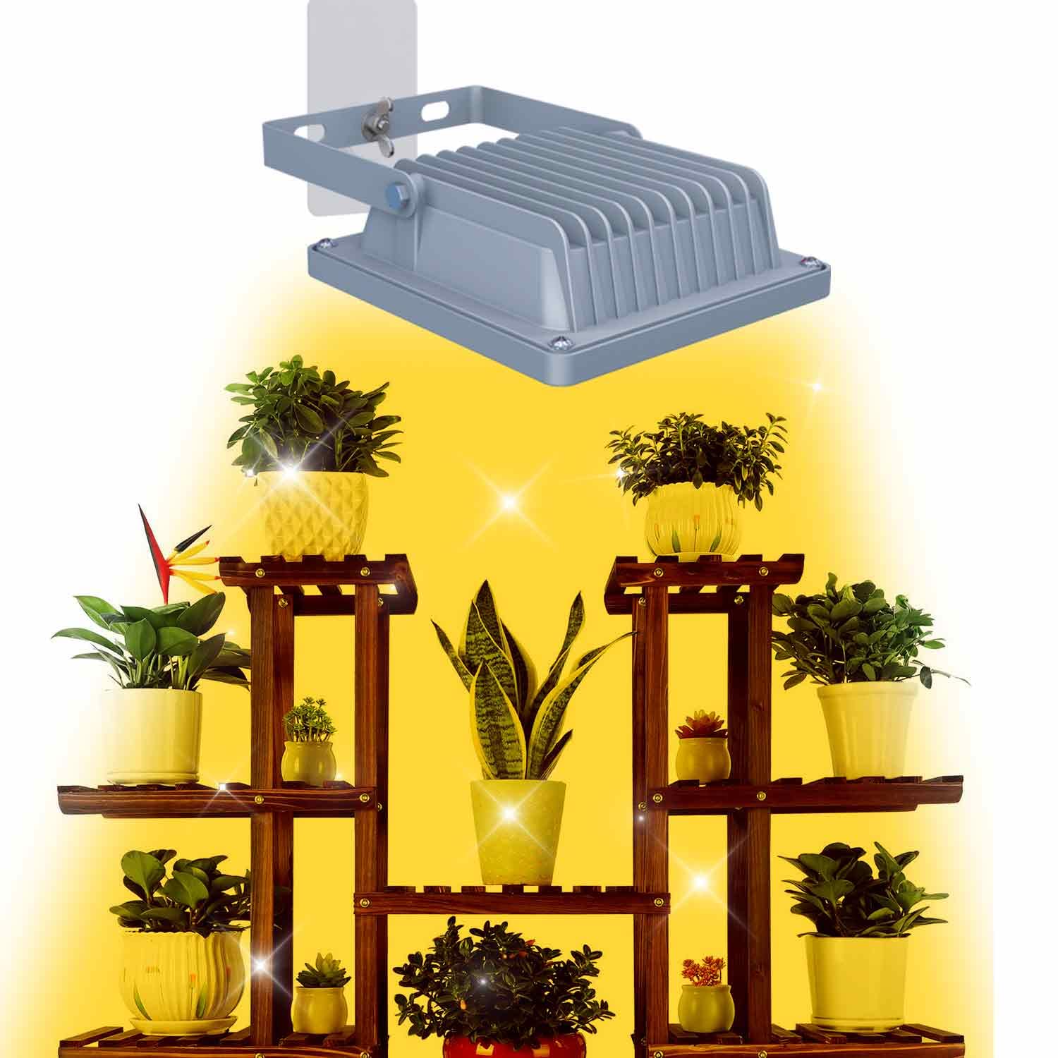 DOMMIA Plant Light for Indoor Plants,Hanging Grow Lights,12W Full Spectrum,1440LM High Efficient,Hanging & Stick,Various Plants Growth