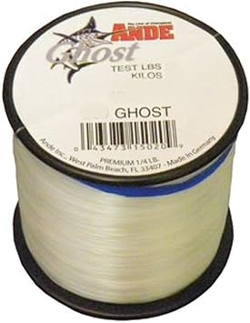 Ande G14   50  C Ghost Monofile misina, 1/ eki ,  elik, makara, 50-pound test, a k Finish