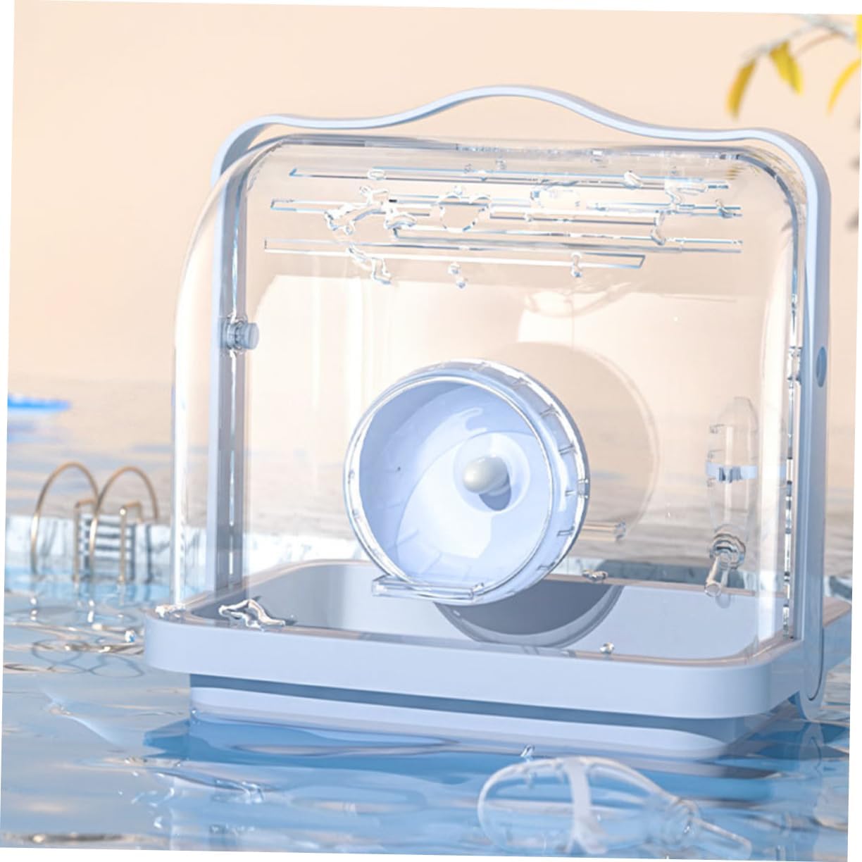 SUPVOX Portable Hamster Carrier Transparent Travel Case for Small Animals for Hamsters Gerbils and Other Pets Easy to Clean Spacious Design for Travel and Play