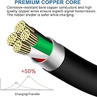 Vista 3 de BestCH Cable de datos/carga USB para Epson Workforce DS-30 J291A Escáner alimentado con hojas