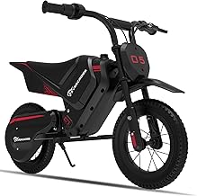 EVERCROSS EV05M Motocicletta Elettrica per Bambini, E-Moto da 150 W, Modalità Velocità 8/16 km/h e Motocicletta Elettrica a Lungo Raggio da 10 km, Moto Cross da 12'' per Bambini da 3 a 12 Anni