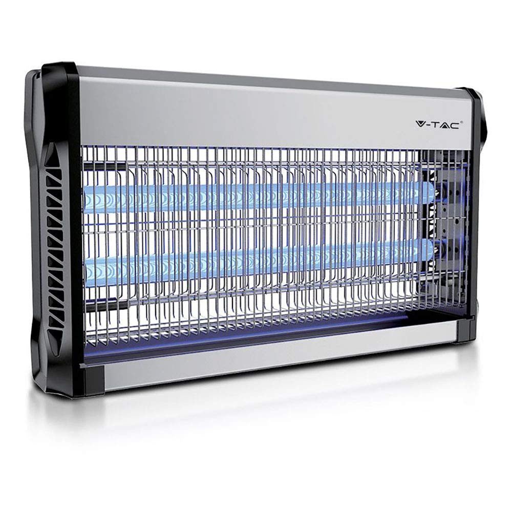 etc-shop Insektenvernichter Mückenschutz Elektrischer Insektenvernichter 100m2 Lock Effekt UV Strahlen, Moskitolampe, Aluminium, Schalter, LxBxH 50,2x9,35x28