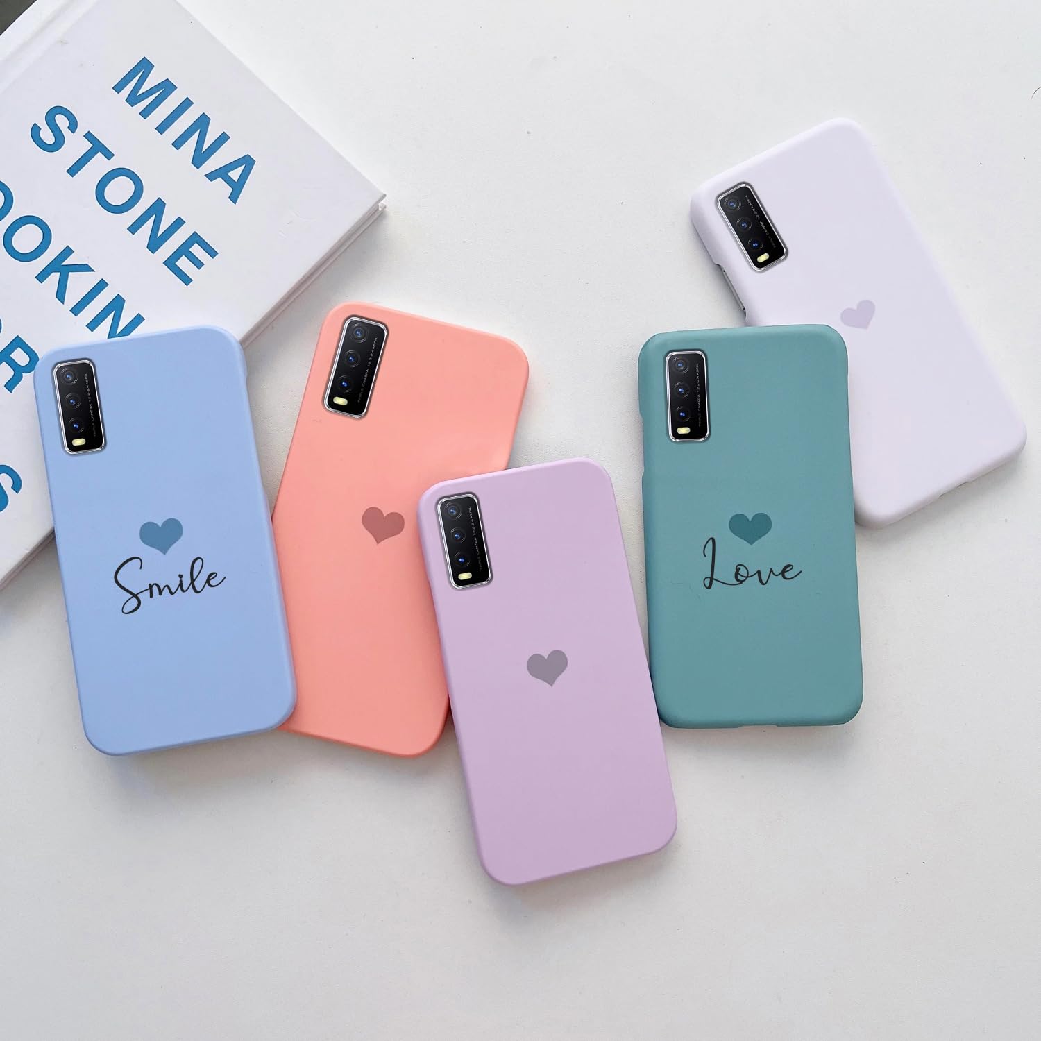 COLORflow Back Cover case Compatible with VIVO Y20 | Pastel Hearts Color Customized Back Cover Compatible with VIVO Y20 (B0CZ99R832) Amazon Price History, Amazon Price Tracker