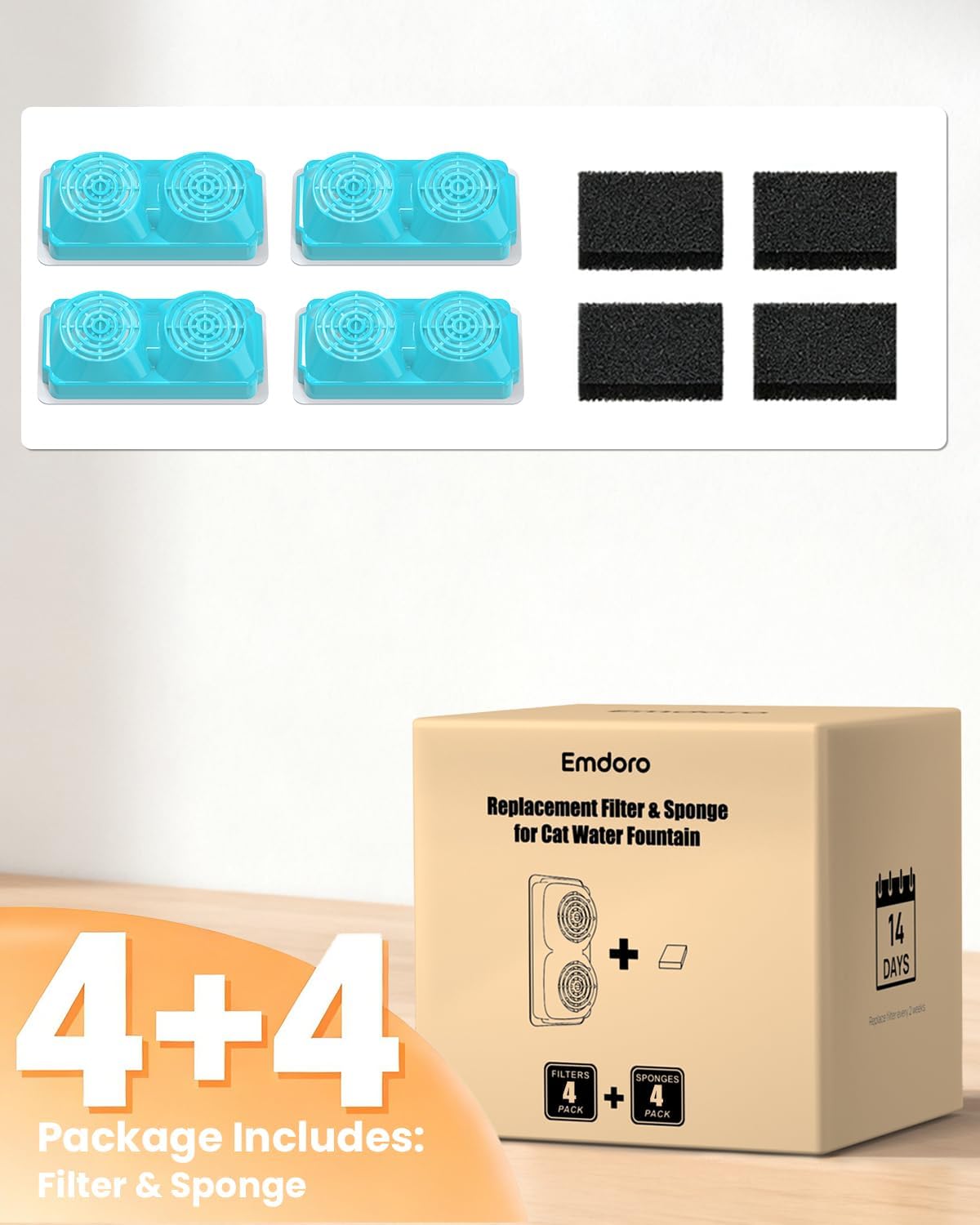 Emdoro Replacement Filters and Sponges components