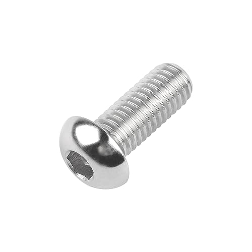 Miniatura 4 de Wanyifa Tornillos de cabeza de botón de titanio M8 15 20 20 25 30 paquete de 4 tornillos (M8x20mm, plateado)