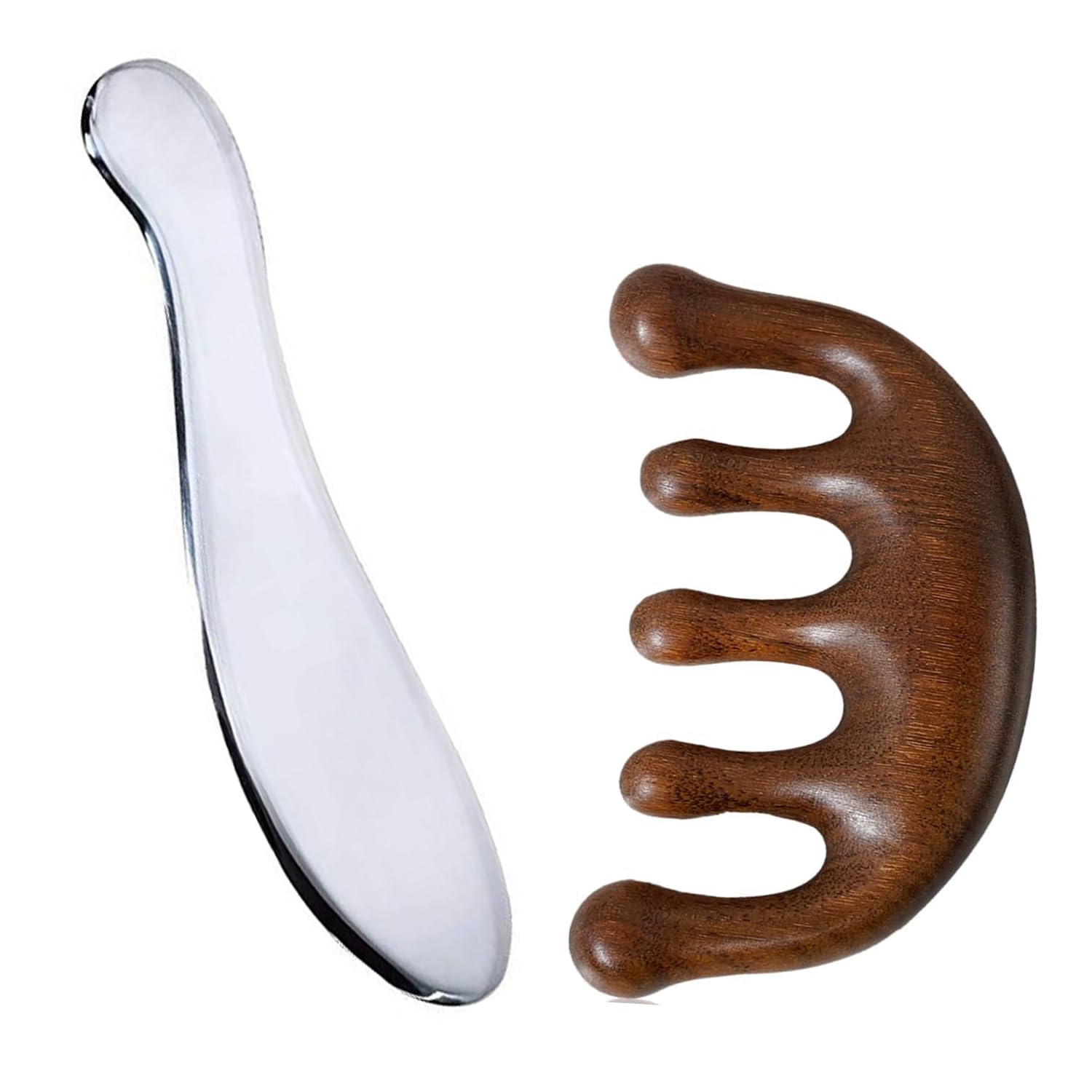 Soulvinee Stainless Steel Gua Sha Facial Tools & Wooden Scalp Massage Comb Set, Premium Gua Sha Set for Face, Natural Wood Comb Scalp Massager Hair Growth, Gua Sha Scraping Massage Tool (B0D86ZD5RK) Amazon Price History, Amazon Price Tracker